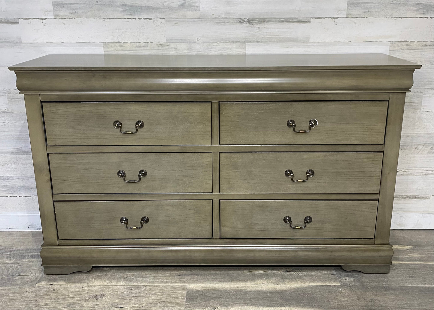 Gray 6 Drawer Dresser