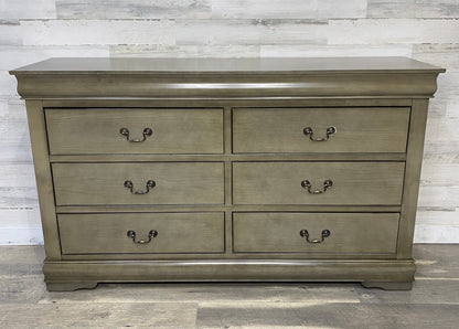 Gray 6 Drawer Dresser