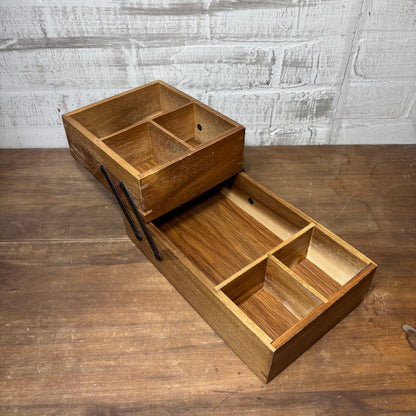 Hinged Vanity Wooden Organizer