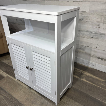 White Floor Storage Cabinet