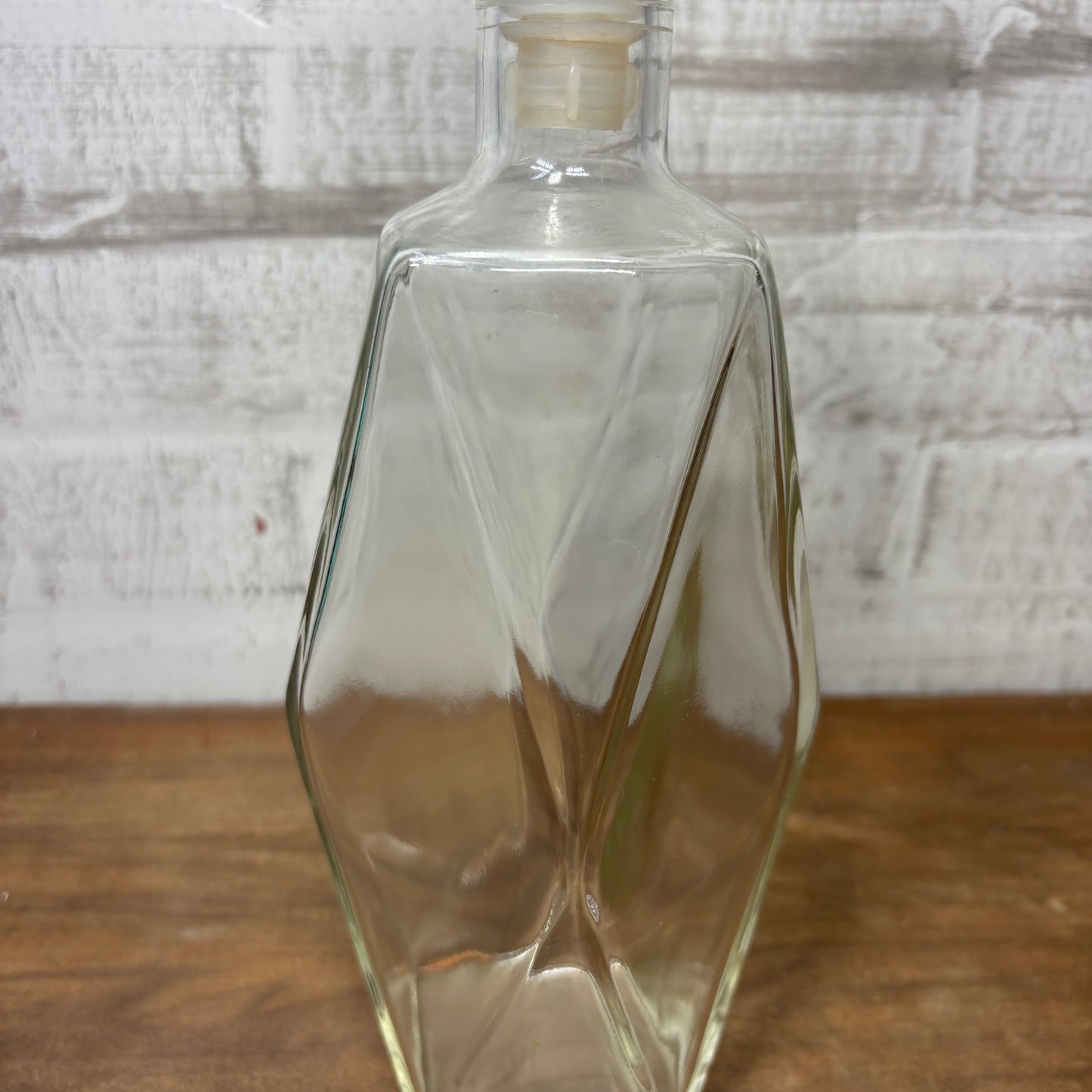Vintage Diamond Shaped Glass Decanter