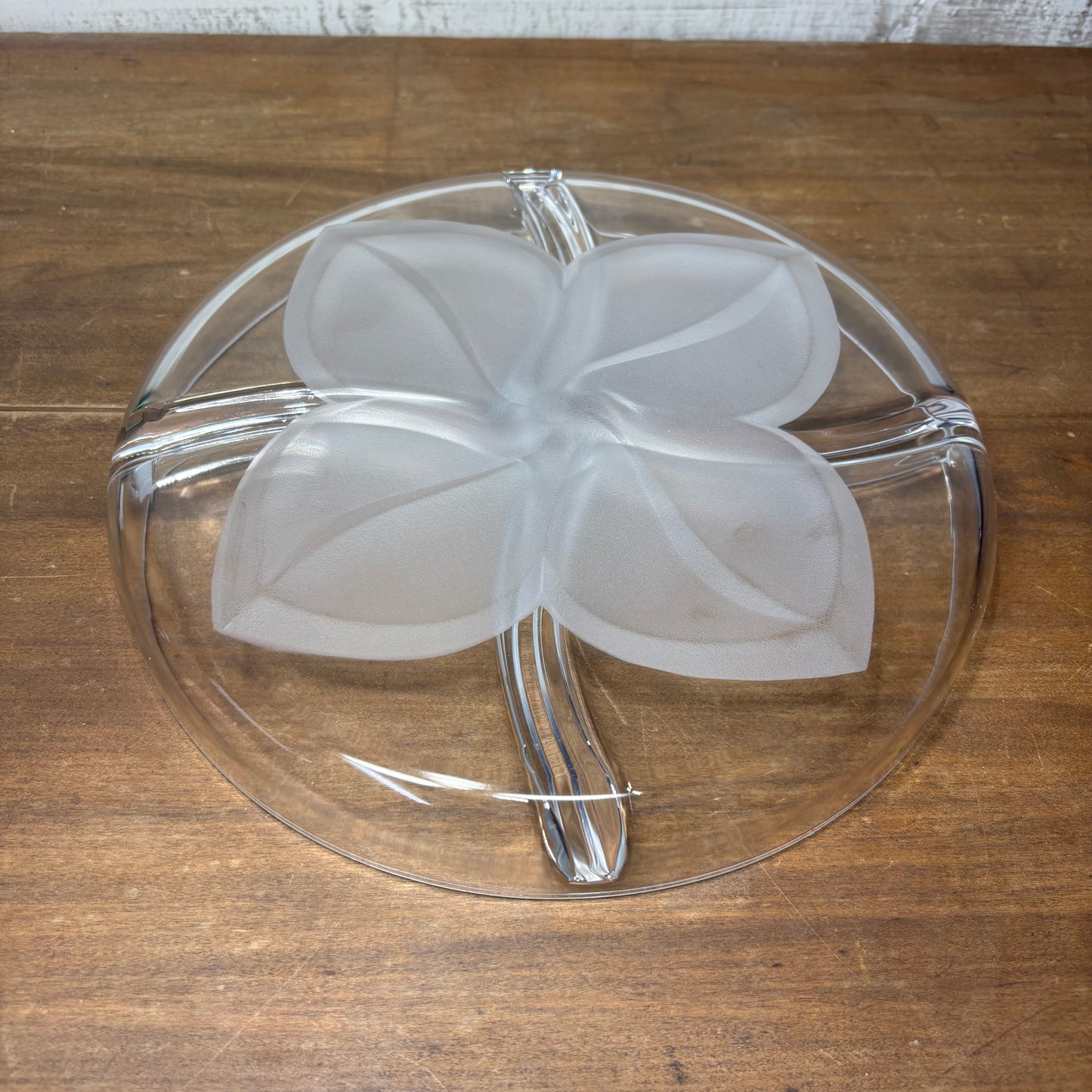 Frosted Floral Divided Serving Dish