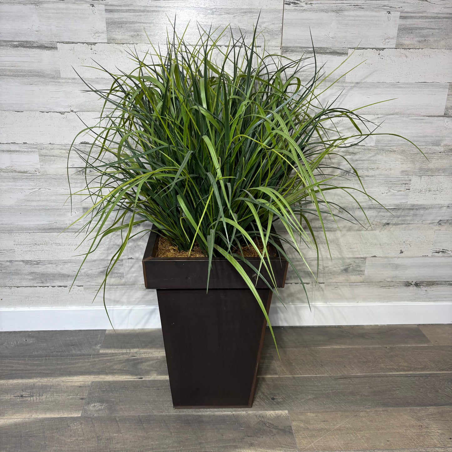 Large Faux Grass Potted Plant