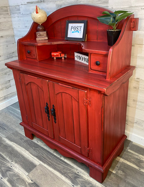 Rustic Barn Red Buffet Cabinet