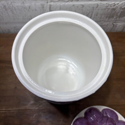 Vintage Treasure Craft Hopscotch Fruit Ceramic Plum Canister