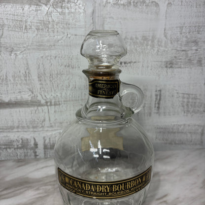 Vintage Canada Dry Bourbon Glass Decanter
