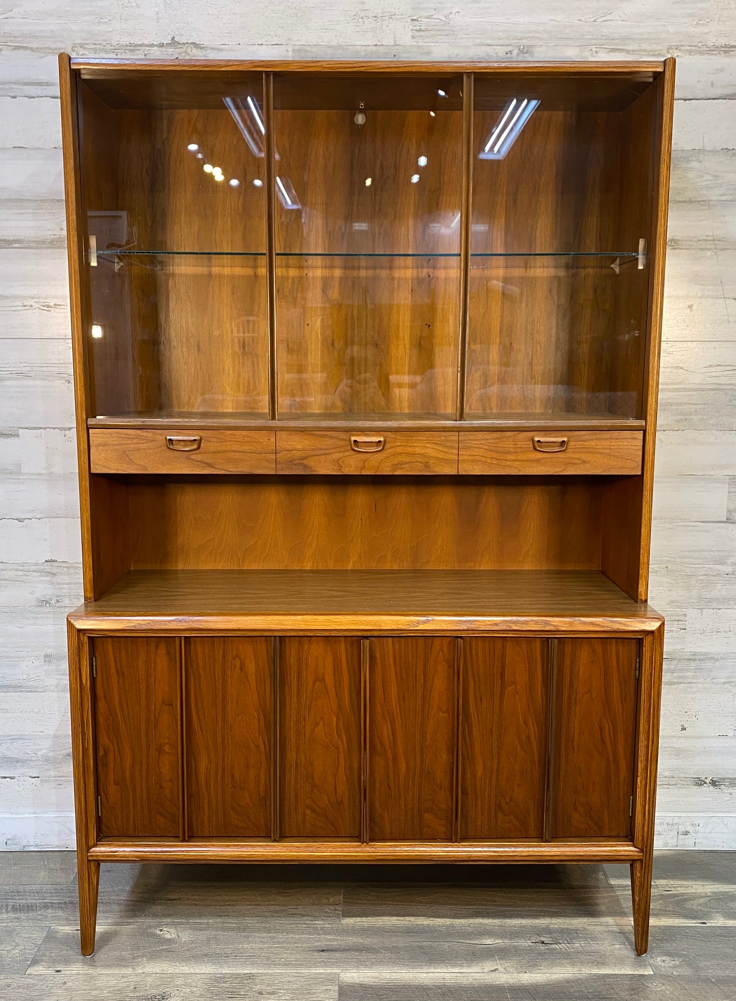 Mid Century Keller Walnut Hutch