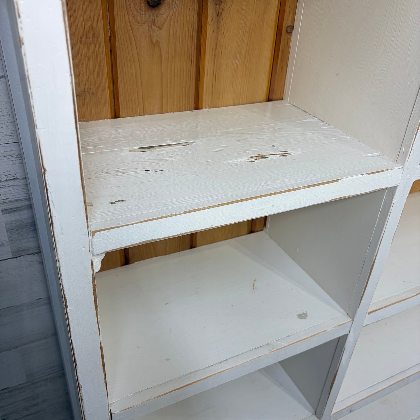 Rustic White Bookshelf