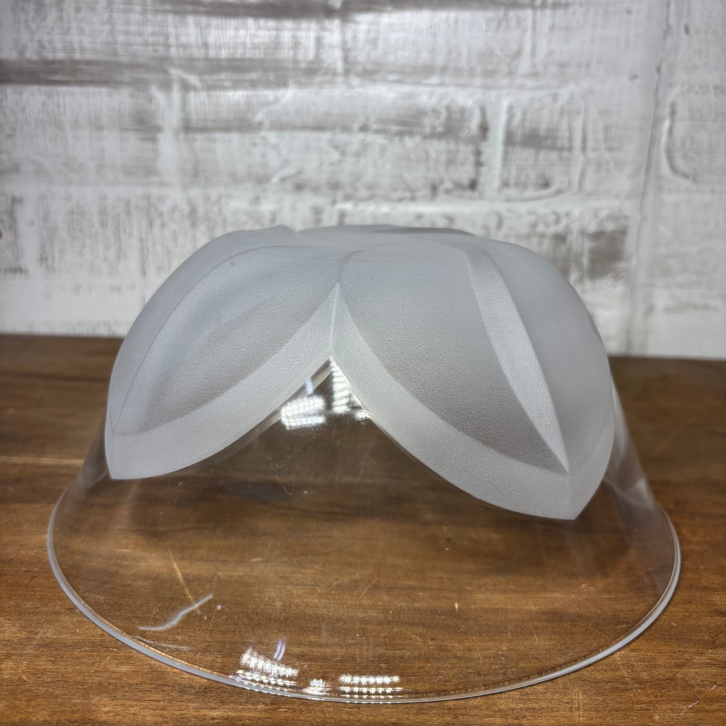 Serving Bowl with Frosted Flower Base
