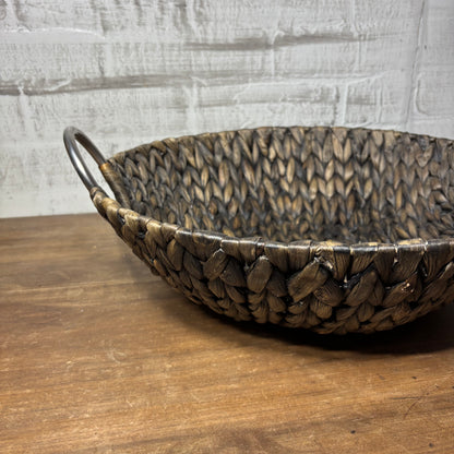 Circular Woven Two Handle Tray