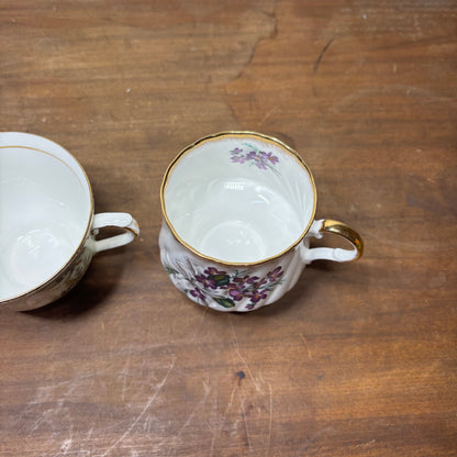 Vintage Porcelain Teacups Set of 4 #6 Table