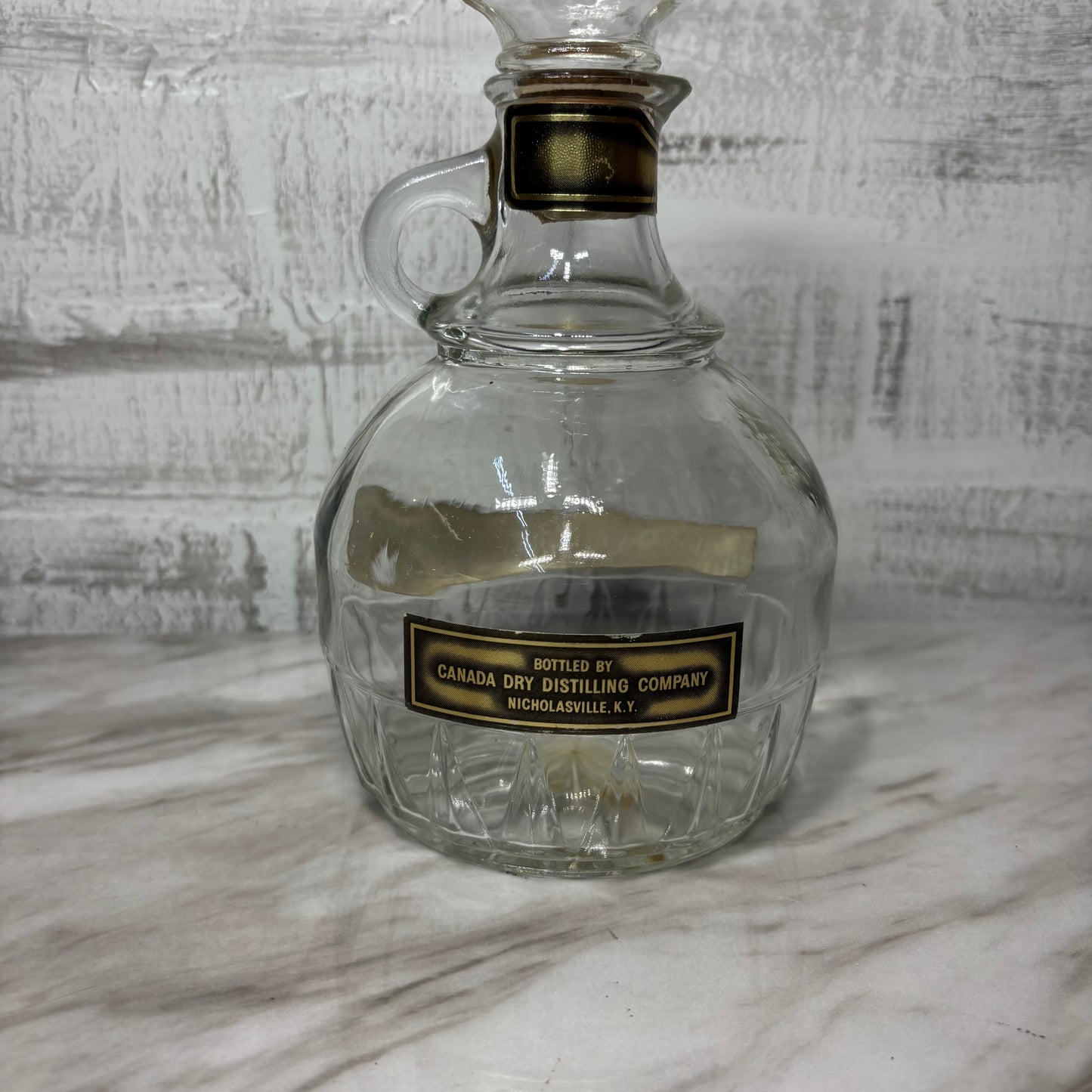 Vintage Canada Dry Bourbon Glass Decanter