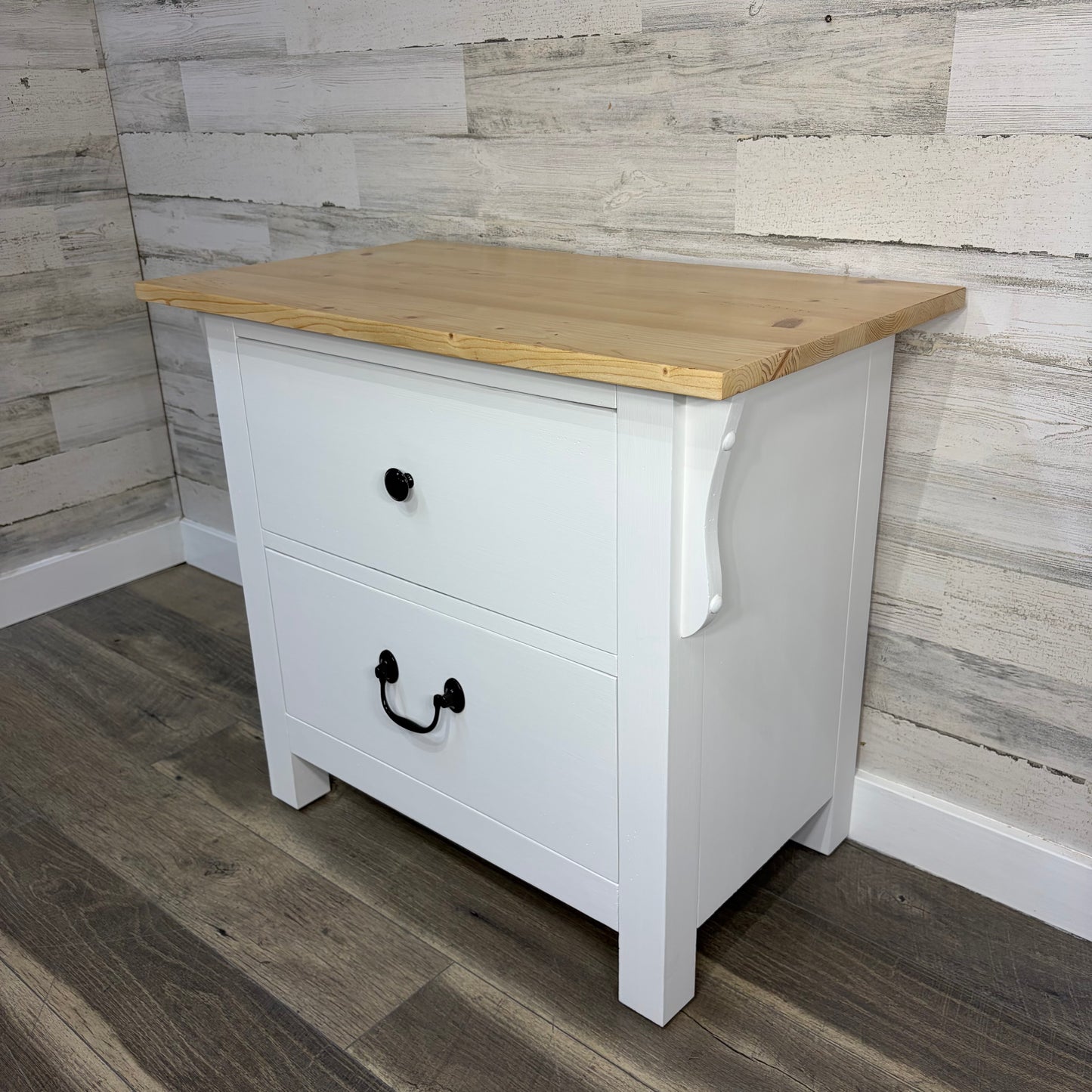 White Refinished Nightstand