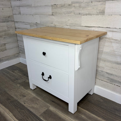 White Refinished Nightstand