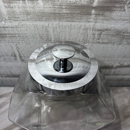 Vintage Hexagon Glass Candy Jar
