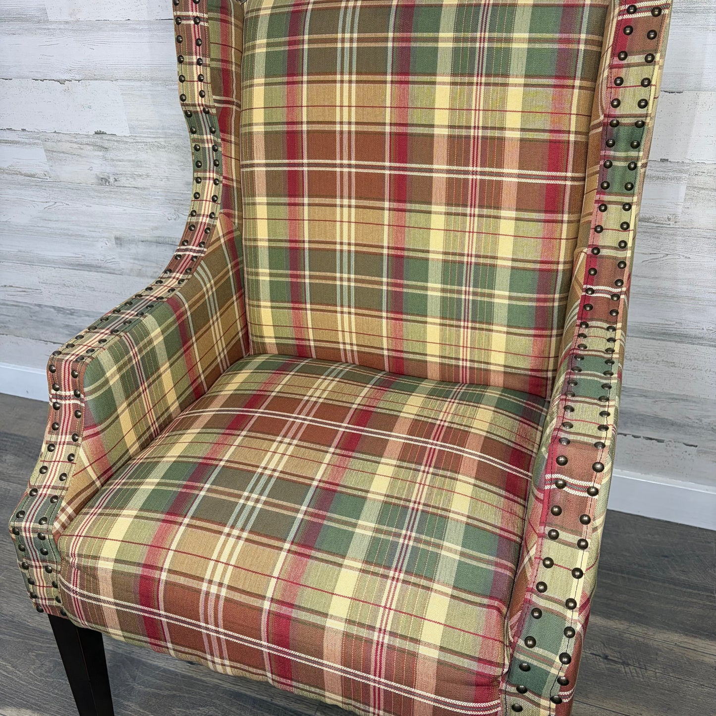 Plaid Accent Chair
