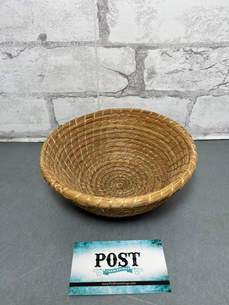 Vintage Woven Circular Bamboo Basket