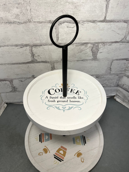 Two Tier “Coffee” Theme Stand