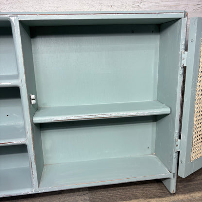 Wall Mounted Wood Storage Cabinet W/ Cane Door