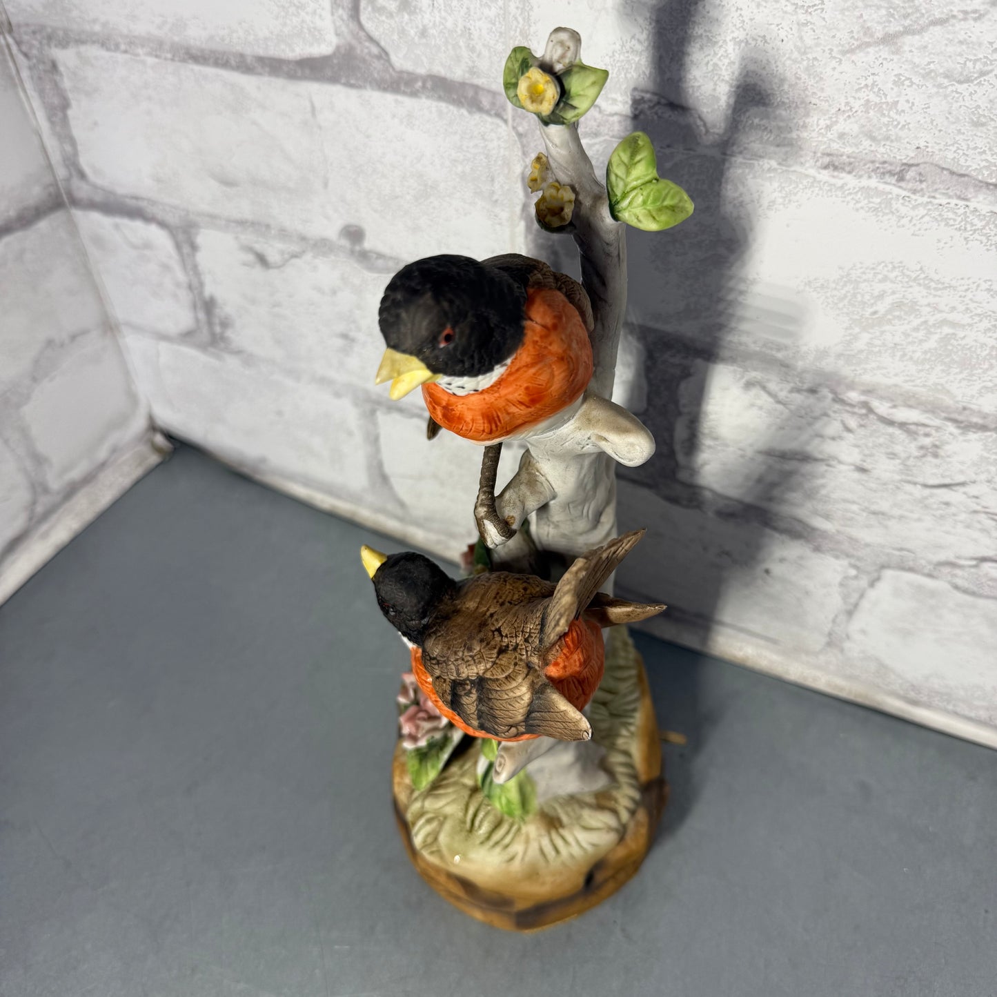 Vintage Arnart Porcelain Bird Music Figurine