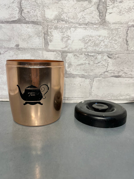 Vintage West Bend Copper Colored Aluminum Canister
