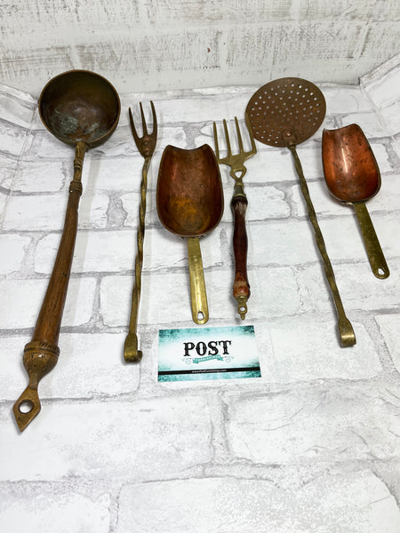 Brass And Copper Kitchen Utensils