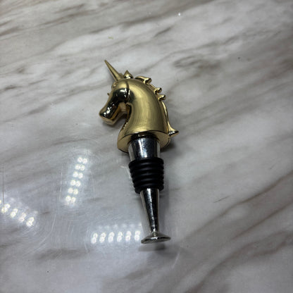 Gold Unicorn Bottle Stopper