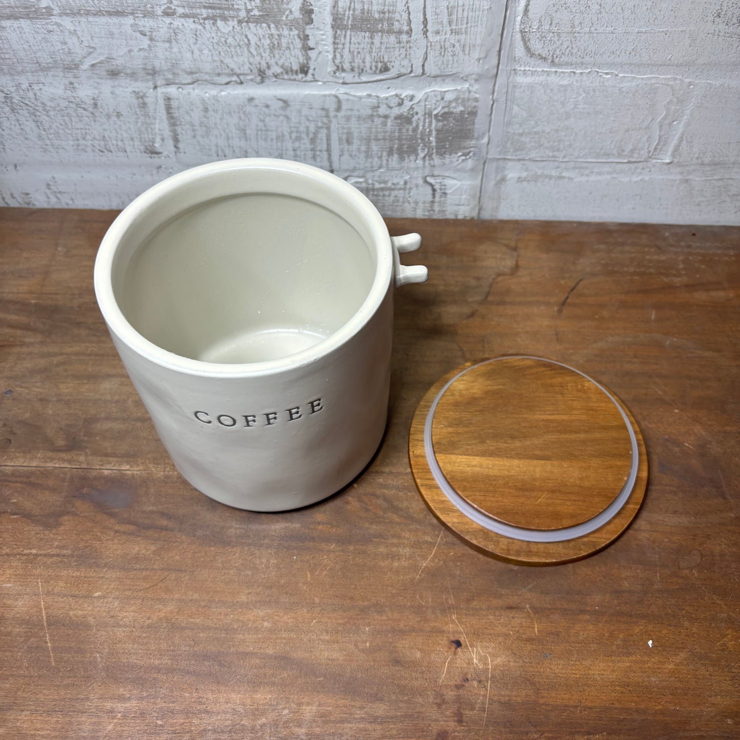 Hearth & Hand Magnolia Stoneware Coffee Canister *NO SPOON*