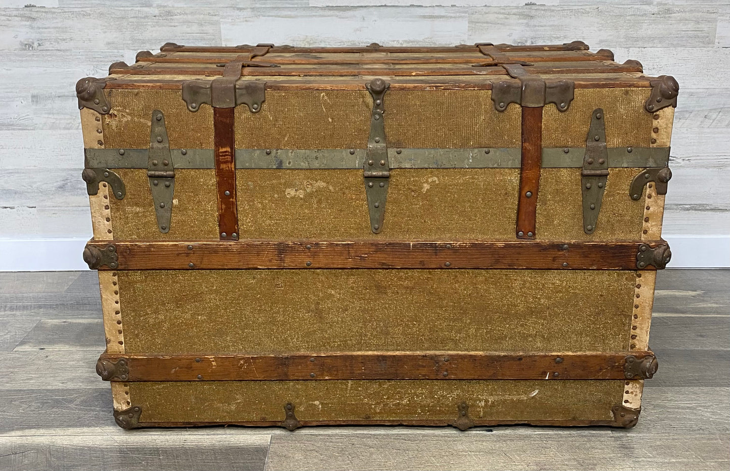 Antique Wood Steamer Trunk
