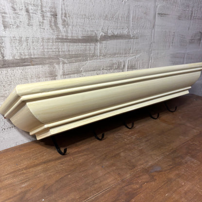 Hanging Wall Shelf W/ Five Hooks