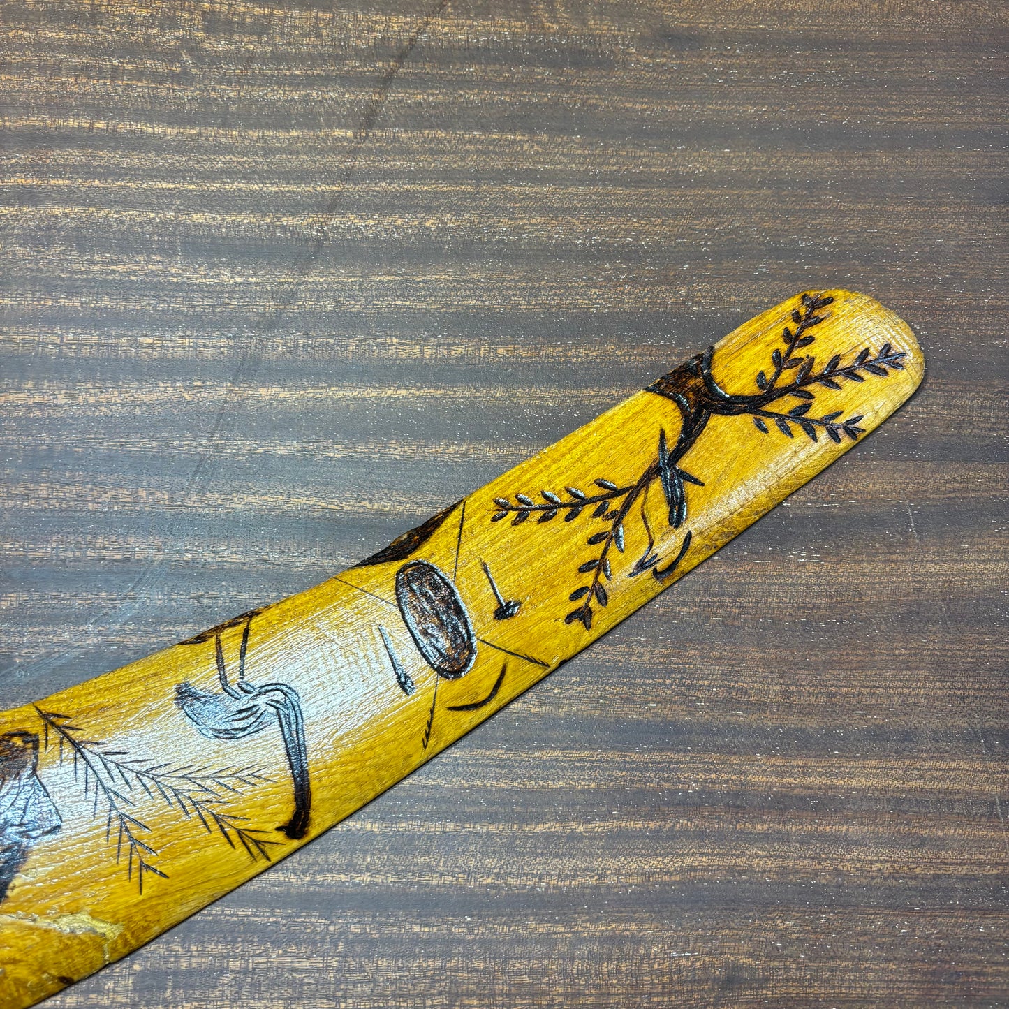 Antique Hand-Carved Boomerang