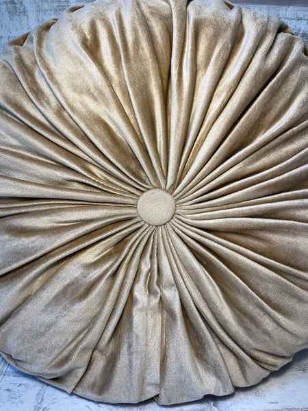 Pleated Round Throw Pillow