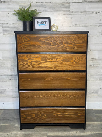 Modern Tall Black Dresser