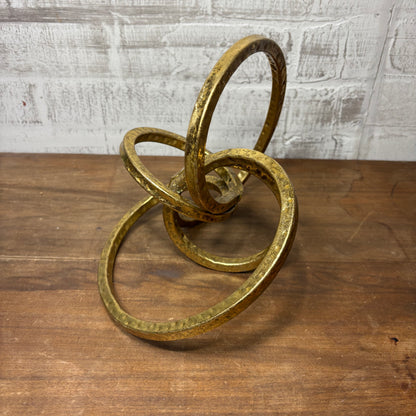 Eternal Gold Metal Knott Sculpture