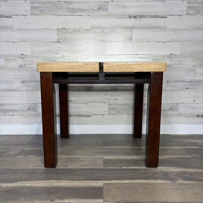 Faux Marble Top End Table