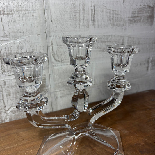 Crystal Clear Glass Candle Holder