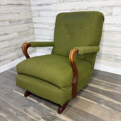 Retro Green Platform Rocking Chair