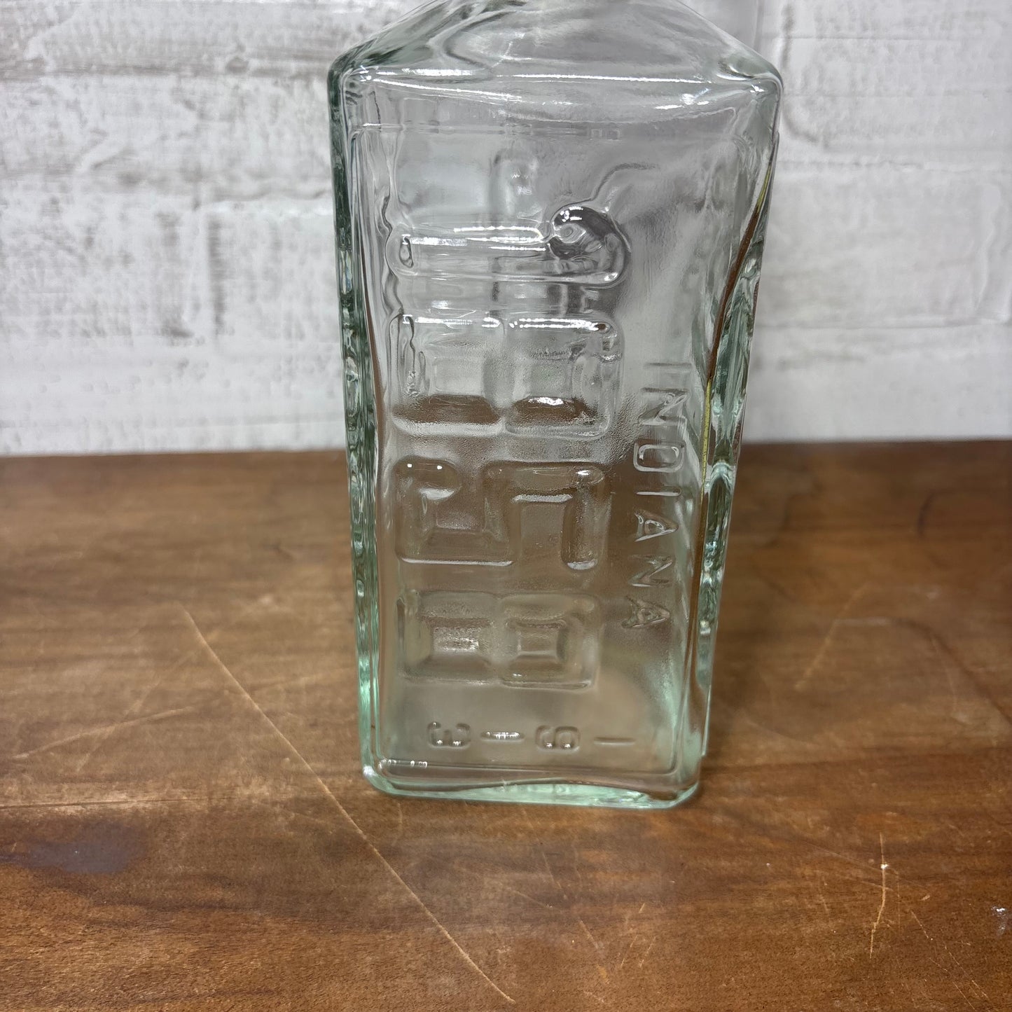 Vintage License Plate Whiskey Glass Decanter