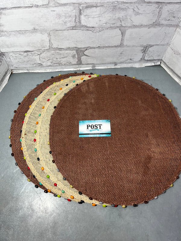 Beaded Trim Placemats Set of 4