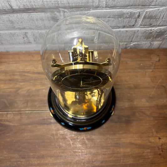 Vintage German Kundo Floral 400 Day Torsion Anniversary Mantel Clock