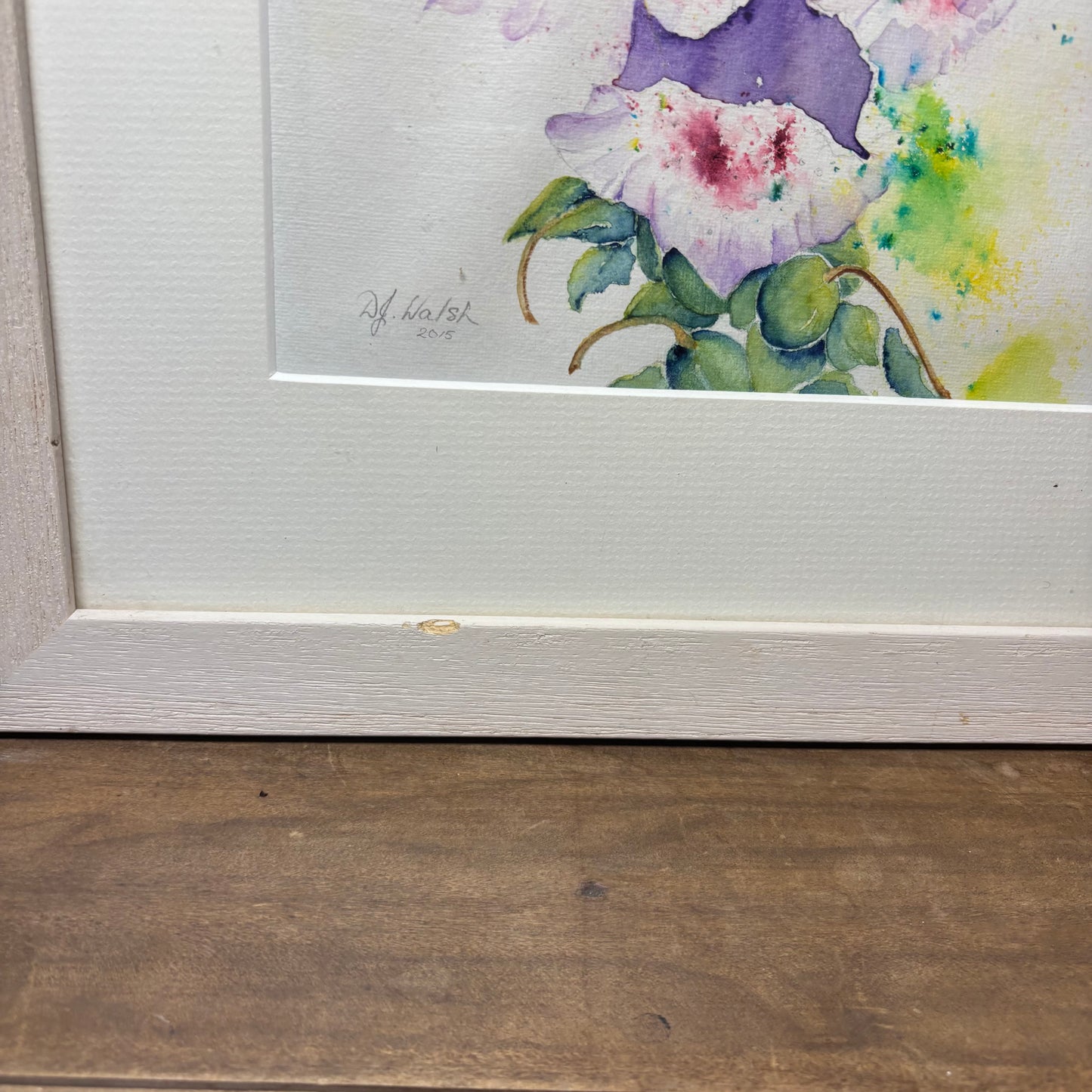 Original Foxglove Water Color Framed Painting
