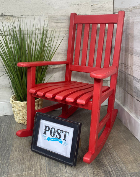 Kids Size Red Rocking Chair