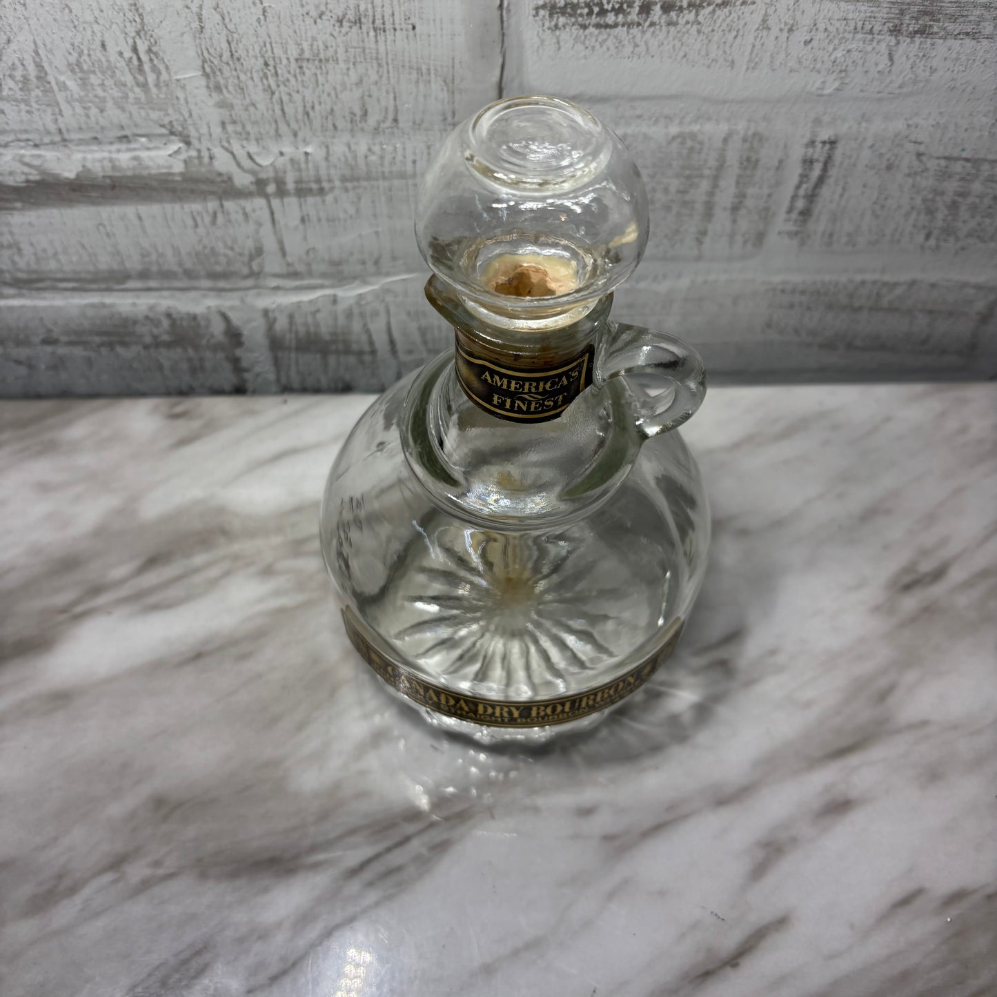 Vintage Canada Dry Bourbon Glass Decanter
