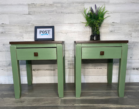 Green Nightstand Set Of 2
