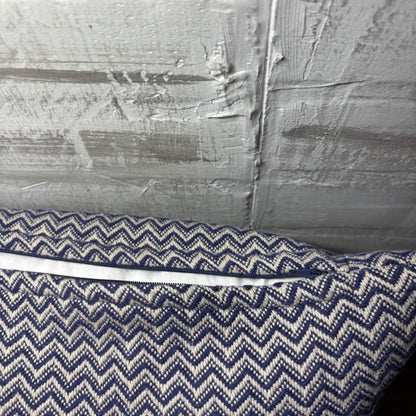 Navy Chevron Throw Pillow