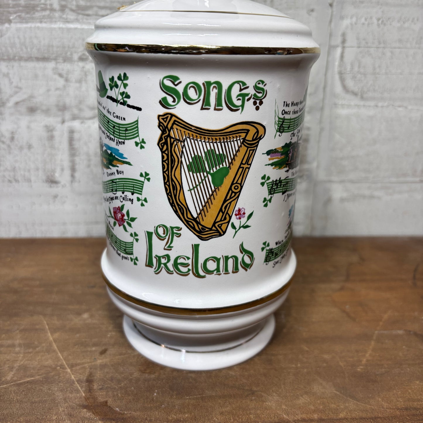 Vintage Old Fitzgerald “Song Of Ireland” 1974 Decanter Bottle