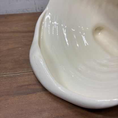 White Ceramic Cornucopia Decor