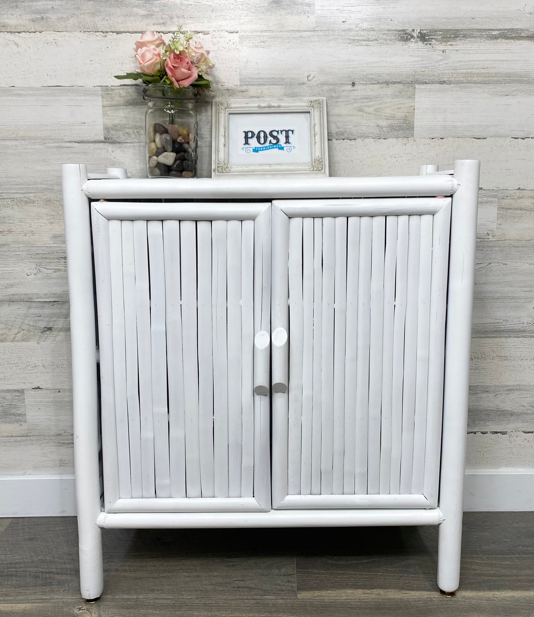 White Bamboo Cabinet