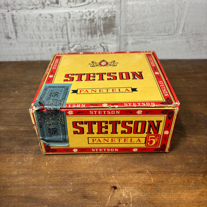 Vintage Stetson Panetela Cardboard Cigar Box