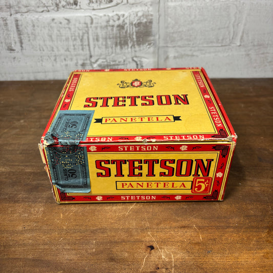 Vintage Stetson Panetela Cardboard Cigar Box